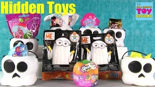 Blind Bag Halloween Treats Shopkins Grossery Gang Squinkies Toy Review Opening  PSToyReviews [upl. by Enyrhtac202]