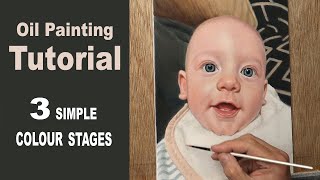 How to PAINT A PORTRAIT in OILS  Beginners Guide BABY Portrait of Max [upl. by Boland]