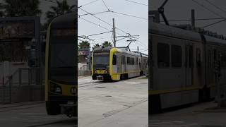 Metro E Line arriving at Dtwn Santa Monica Station losangeles metrorail fyp shorts [upl. by Acinod]