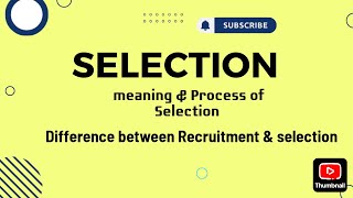 SELECTION PROCESS OF SELECTION STAFFING RECRUITMENT VS STAFFING BUSINESS STUDIES CLASS12TH [upl. by Arda]