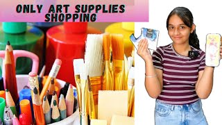 Only Art Supplies Shopping  No Budget  learnwithpriyanshi learnwithpari [upl. by Alyse]