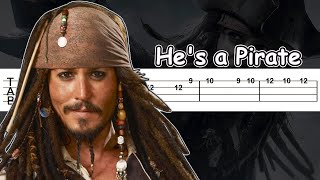 Pirates of the Caribbean  Hes a Pirate Bass Tabs Tutorial [upl. by Ylek]