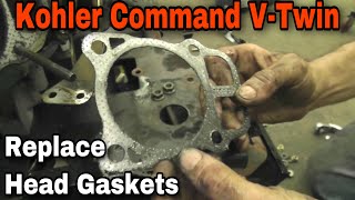 How To Replace The Head Gaskets On A Kohler Command VTwin Engine [upl. by Otanutrof]