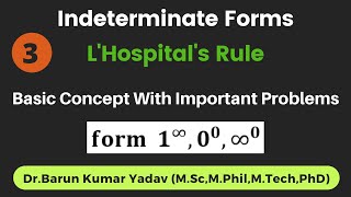 Indeterminate forms  LHospitals rule  part 3  barunmaths lhospitalrule [upl. by Karub]