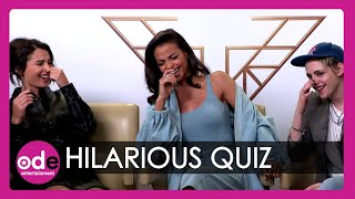 Charlies Angels Cast Play Who Would You Call Quiz [upl. by Zetneuq]