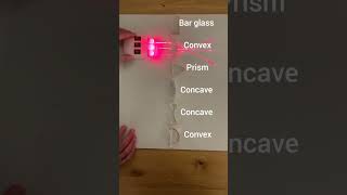 Bar Glass concave lens convex lens Prism concave mirror concave mirror shorts reflection [upl. by Nahshunn]