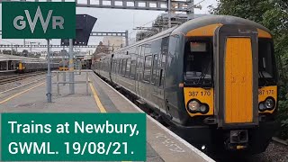 Trains at Newbury GWML 19082021 [upl. by Adamik135]