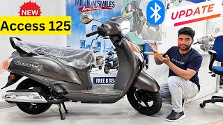 Suzuki Access 125 Light Grey Colour New Model 2024 On Road Price Features Mileage Top Speed Review [upl. by Norihs]