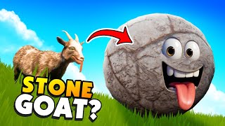 Crazy GOAT Evolves Into a BOULDER in New Goat Simulator REMASTERED [upl. by Wesley]