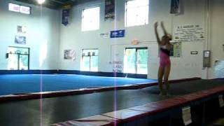 Round off back handspring back tuck on tumble track [upl. by Leumhs]