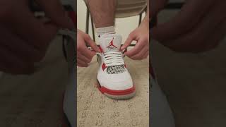 How To Loose Lace Jordan 4s  THE BEST WAY shorts tutorial [upl. by Lockwood472]