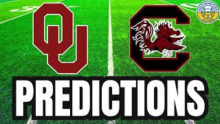 Oklahoma vs South Carolina PREDICTIONS  2024 College Football Predictions [upl. by Auhsot]