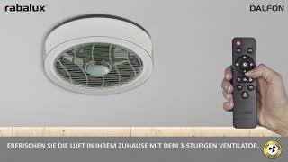 Rabalux Dalfon 6857 Deckenventilator mit Licht DE [upl. by Jaenicke]