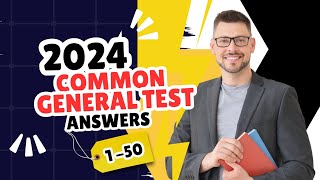 2024 common general test answers [upl. by Strep]