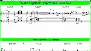 Alone Together  Jazz Piano Lesson [upl. by Yssep525]