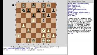 S H Reshevsky vs R J Fischer 1956 [upl. by Adnilym845]