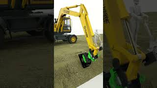 Enhanced Roadbed Slope Compaction with Lingdong Tilt Rotator excavators tiltrotator [upl. by Mandle]