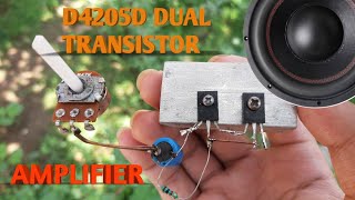 How to make dual transistor Amplifier using d4205d transistor [upl. by Bellis]