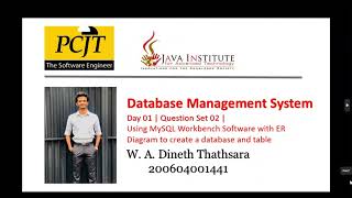 Database Management System I Day 01  Task 02  1st Year  Java Institute [upl. by Monica]