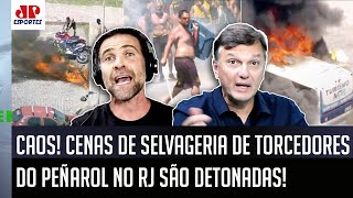 quotISSO É MUITO GRAVE cara E ME ESPANTA como a POLÍCIAquot SELVAGERIA de torcedores do Peñarol no RJ [upl. by Garcia811]