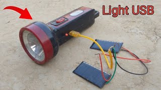 How To Make Mini Torch Repair light Usb charge battery Shahidcreator viral video [upl. by Nednil]