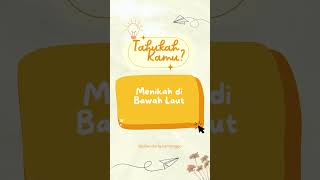 Tahukah kamu pernikahan dibawah laut funfacts love undanganwebsitedigital motivasi [upl. by Raviv]