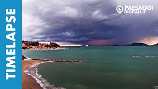 Mega Temporale Golfo dei Poeti SP  11 Ottobre 2020  Time Lapse [upl. by Aissatan]