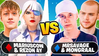 MariusCOW 2v2s MrSavage amp Mongraal 🏆 [upl. by Ardnossak]