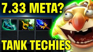 I Played Tank Build Techies vs 85k MMR in 733 New Patch🔥 [upl. by Anaeda]