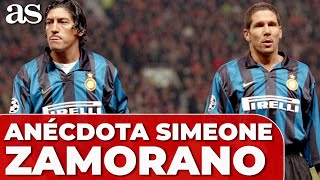 La CÓMICA respuesta de ZAMORANO a SIMEONE en el INTER de MILÁN [upl. by Keung]