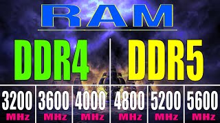 3200 MHz vs 3600 MHz vs 4000 MHz vs 4800MHz vs 5200MHz vs 5600MHz  DDR4 vs DDR5  RAM TEST [upl. by Field58]