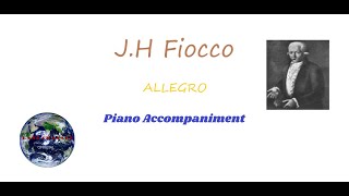 JH FioccoAllegro 120BPM HQ Piano Accompaniment With Score by Land Channel [upl. by Toolis]