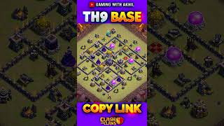 NEW TH9 WAR Base ✨ Perfect Anti2 Star Base 🛡️ coc clashofclans [upl. by Eitsirc952]