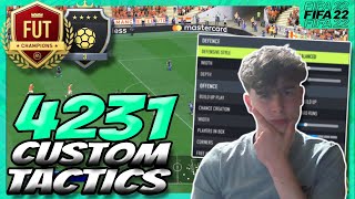 FIFA 22 4231 POST PATCH TOP 200 CUSTOM TACTICS amp PLAYER INSTRUCTIONS TO WIN MORE GAMES  FUT 22 [upl. by Enicul92]