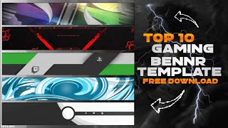 Top 10 Youtube Gaming Banner Template No Text  Free Download [upl. by Ettenna409]