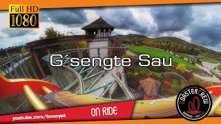 Gsengte Sau Gerstlauer Bobsled Roller Coaster fixed cam onride Ultrawide Angle POV  Tripsdrill [upl. by Llenrup]