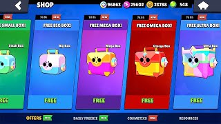 Opening All Free Trophy Boxes  Brawl Stars [upl. by Corron]