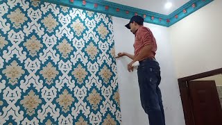 How To Install Wallpaper Like A Pro  Residencial Wallpaper Installation  Start To Finish Tutorial [upl. by Austina]