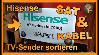 Hisense VIDAA TV TVSender sortieren 2022 Senderliste bearbeiten [upl. by Paulette]