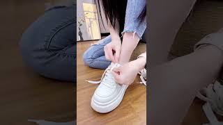 womens shoes white shoes comfortable and versatile [upl. by Ardnekahs695]