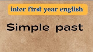 AP inter first year English  Tenses  simple past  Explanation in telugu by SSR English [upl. by Blanc962]