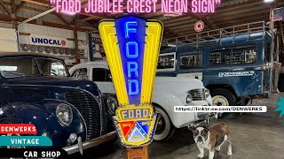 Ford Jubilee Crest Sign Neon  Denwerks  Bring a Trailer [upl. by Trev]