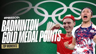 EVERY Badminton Gold Medal Point at Paris2024 🏸🥇 [upl. by Anibla706]