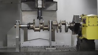 Great way to crankshaft machining with CNC machine Excellent CNC factory machine performance [upl. by Gintz]