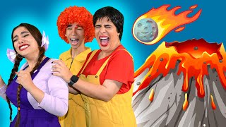 Volcano Eruption 🌋Lava Lava Song  High Five Kids Videos [upl. by Kahcztiy]