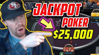 Americas Cardroom Jackpot Poker  25000 Jackpot Spin and Go Hit [upl. by Nonnah]