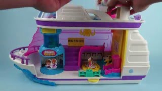 Squinkies Cruise Ship Part 2 Kids play diving pool dancing and taking elevator BBQ  Fun Toys [upl. by Niarda]