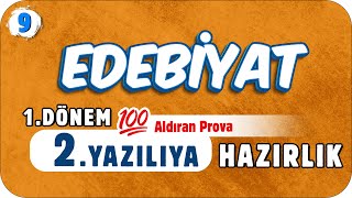 9Sınıf Edebiyat 1Dönem 2Yazılıya Hazırlık 📑 2023 [upl. by Eelarat]