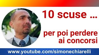 10 scuse  per poi perdere ai concorsi pubblici [upl. by Ahtnamys]