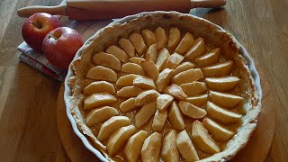 la recette de la tarte maison aux pommes et gelée de coing [upl. by Nhguavaj]